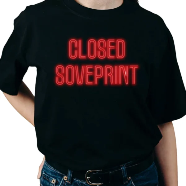 Closed Soveprint TShirt - Black