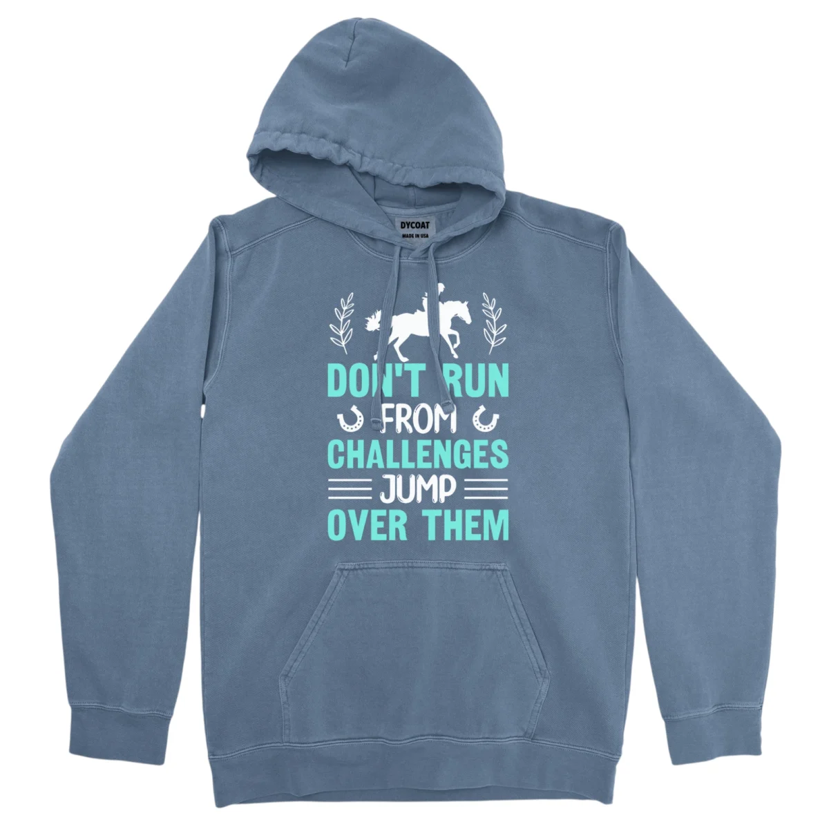 Don't Run From Challenges Jump Over Them Unisex Comfort Colors Hooded Sweatshirt