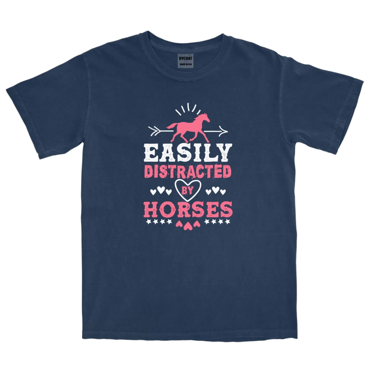 Easily Distracter By Horse Unisex Comfort Colors T-shirts