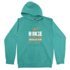 Horse Dad Like A Regular Dad But Cooler Vintage Unisex Comfort Colors Hooded Sweatshirt
