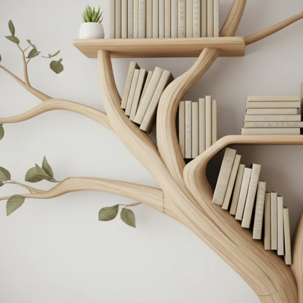 Handcrafted Tree Bookshelf