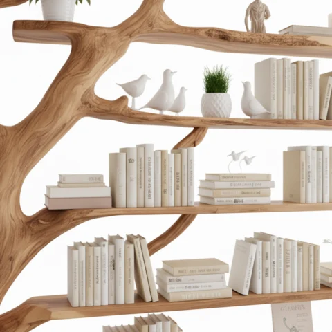 Handcrafted Tree Branch Bookshelf Gift for Book Lovers2