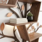 Handcrafted Tree Branch Bookshelf - Nature-Inspired Wall Art & Storage