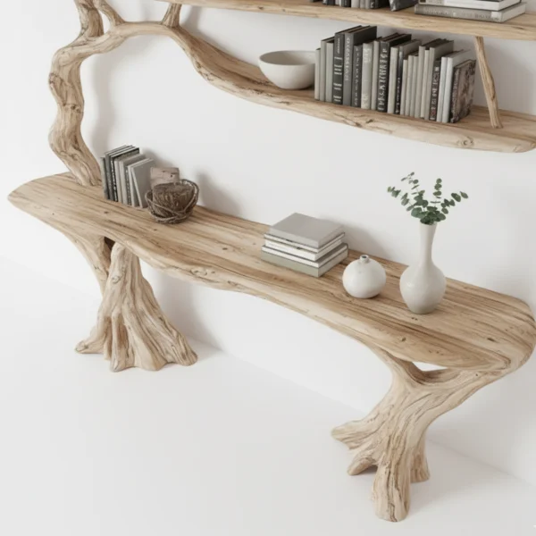 Handcrafted Tree Branch Console Table - Nature-Inspired Entryway Elegance