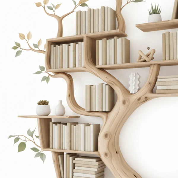 Natural Solid Wood Floating Shelf - Tree Branch Shelf