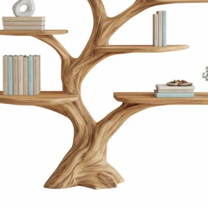 Rustic Driftwood Tree Branch Bookshelf –Home Decor Gift for Book Lovers2