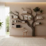 Tree Bookshelf - Handcrafted Solid Wood Wall-Mounted Bookcase