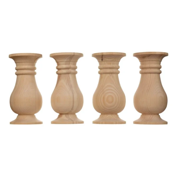 The Colossal Cottage – Premium 5-Inch Wide Chunky Pine Balustrade Legs (Set of 4)