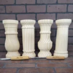 The Grand Estate – 10-Inch Colossal Chunky Pine Balustrade Legs (Set of 4)