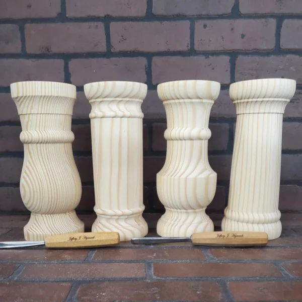 The Grand Estate – 10-Inch Colossal Chunky Pine Balustrade Legs (Set of 4)