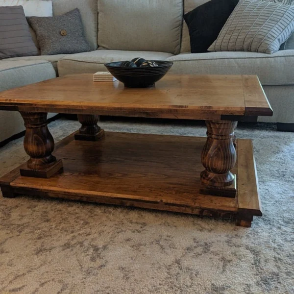 The Grand Estate – 10-Inch Colossal Chunky Pine Balustrade Legs (Set of 4)