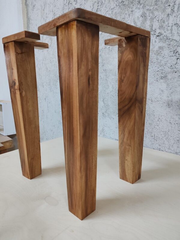 The Imperial Walnut – Handcrafted Solid Wood Dining Table Legs (Set of 4)