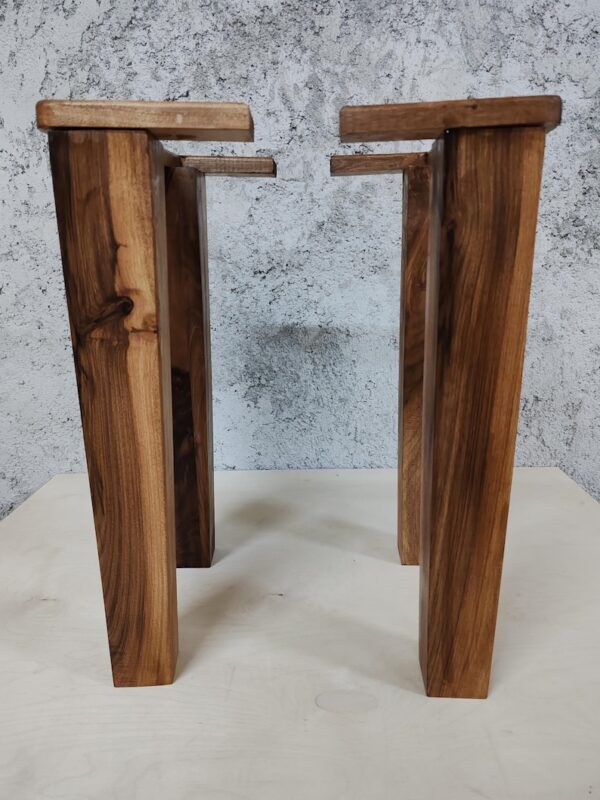 The Imperial Walnut – Handcrafted Solid Wood Dining Table Legs (Set of 4)