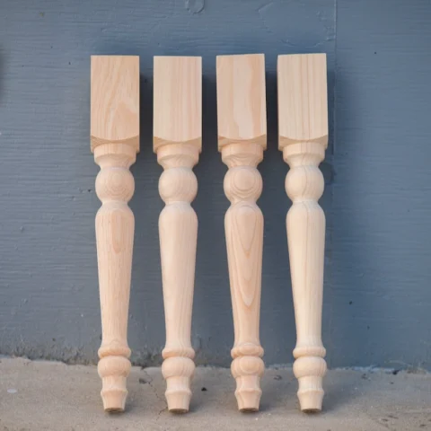 The Meadow Cottage – Handcrafted American Pine Bench & Coffee Table Legs (Set of 4)