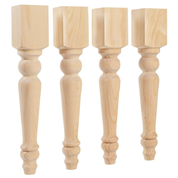 The Meadow Cottage – Handcrafted American Pine Bench & Coffee Table Legs (Set of 4)