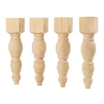 The Sculpted Modernist – 16-Inch Premium American Pine Chunky Legs (Set of 4)
