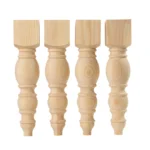 The Sculpted Modernist – 16-Inch Premium American Pine Chunky Legs (Set of 4)