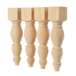 The Sculpted Modernist – 16-Inch Premium American Pine Chunky Legs (Set of 4)