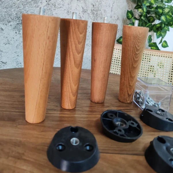 The Timeless Taper – Premium Solid Wood Furniture Legs (Set of 4)