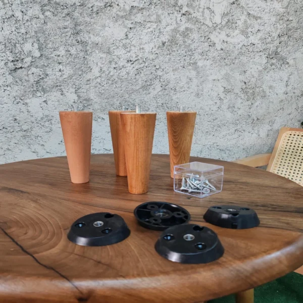 The Timeless Taper – Premium Solid Wood Furniture Legs (Set of 4)