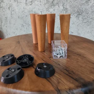 The Timeless Taper – Premium Solid Wood Furniture Legs (Set of 4)